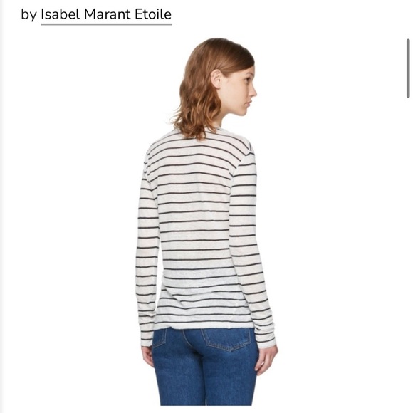 Isabel Marant Etoile Linen Tee shirt XS striped - Picture 2 of 8